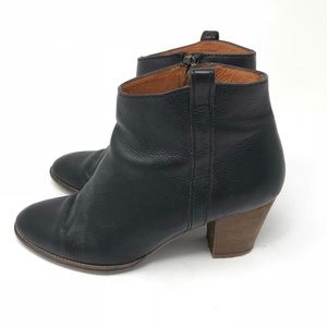 Madewell Billie Black Leather Ankle Boot